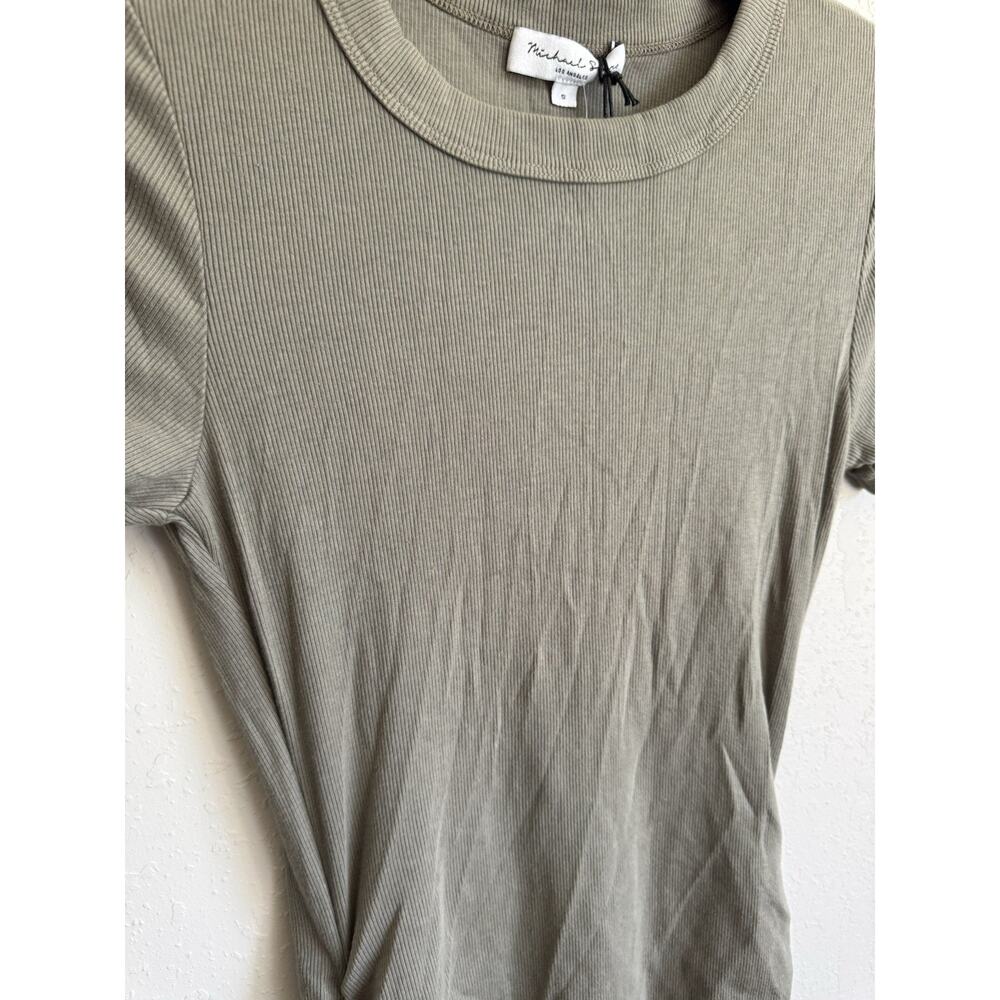 NWT Michael Stars Olive Green Ultra Rib Katie Bodycon Dress Womens S Date Night - Picture 2 of 7